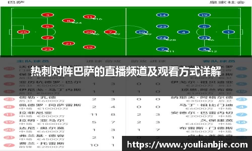 热刺对阵巴萨的直播频道及观看方式详解